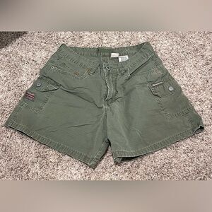 Army green cargo shorts
